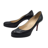 CHRISTIAN LOUBOUTIN SIMPLE PLATFORM ROUND TOE PUMPS LUXE SHOES BLACK 39