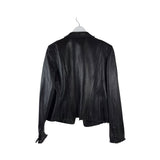 SALVATORE FERRAGAMO RET$5000+ BEADED LEATHER DESIGNER JACKET BLACK 12