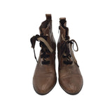 BORN CROWN OXFORD LEATHER BOOTIE BOOTS BROWN 9