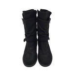 CARLOS SANTANA ZIP CALF BOOTIE BOOTS BLACK 8M