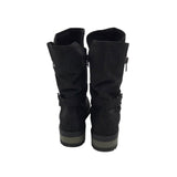 CARLOS SANTANA ZIP CALF BOOTIE BOOTS BLACK 8M