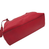 GUCCI PEBBLED LEATHER SOHO TOTE LUXE HANDBAG RED 18x18x6