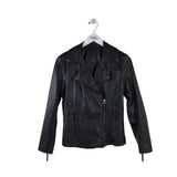 MAX STUDIO FAUX LEATHER JACKET BLACK SMALL