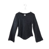 CHANEL 1998 MOHAIR WOOL SWEATER LUXE TOP CHARCOAL 40