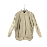 BANANA REPUBLIC STRIPE LONG SLEEVE BLOUSE TAN NAVY MEDIUM