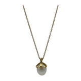 TIFFANY & CO 18K HEART CAP PEARL PENDANT NECKLACE LUXE JEWELRY