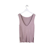 ABERCROMBIE & FITCH KNIT TANK SWEATER MAUVE LARGE