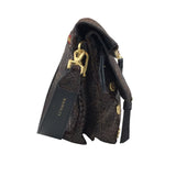 HAMMITT RET$395 SNAKE PRINT HANDBAG BROWN 7x9x2