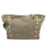 HAMMITT RET$725 SUEDE TOTE HANDBAG TAUPE 11x17x6