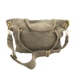 HAMMITT RET$725 SUEDE TOTE HANDBAG TAUPE 11x17x6