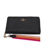 COACH WRISTLET ZIPPER WALLET BLACK PINK