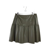 LAFAYETTE 148 RET $998 LEATHER DESIGNER SKIRT OLIVE 8