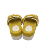 GUCCI TERRY CLOTH PLATFORM SLIDES LUXE SHOES YELLOW 36