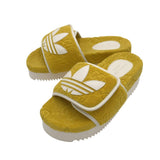 GUCCI TERRY CLOTH PLATFORM SLIDES LUXE SHOES YELLOW 36