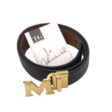 MCM "VISETOR" CLAUS REVERSIBLE BELT MEN ACCESSORIES BROWN 36