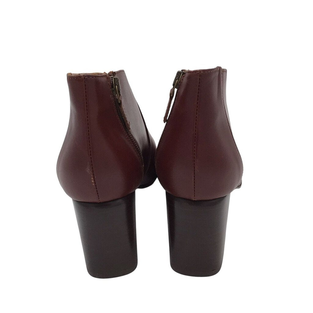 AQUATALIA LEATHER BOOTIE DESIGNER BOOTS BROWN 11