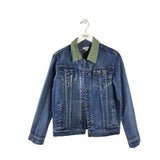 SUNDANCE EMBROIDERED DENIM JACKET BLUE GREEN X SMALL