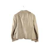 AKRIS PUNTO RAFFIA LONG SLEEVE DESIGNER BLAZER CREAM 10