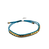 VALENTINO ROCKSTUD CORD BRACELET LUXE JEWELRY TEAL