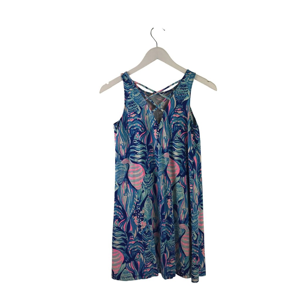 LILLY PULITZER SLEEVELESS DESIGNER DRESS BLUE PINK XX SMALL