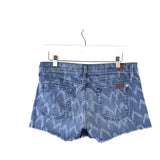7 FOR ALL MANKIND DENIM MINI DESIGNER SHORTS BLUE 28