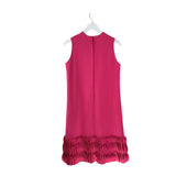 CATHERINE REGEHR RET$1970 SLEEVELESS DESIGNER DRESS PINK MEDIUM