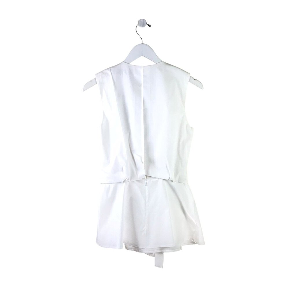 CAROLINA HERRERA 2018 SLEEVELESS W/KNOT DESIGNER TOP WHITE 4