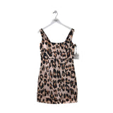 RED VALENTINO RET$625 ANIMAL SLEEVELESS DESIGNER DRESS TAN BLACK 14