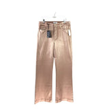 PAIGE NWT$279 FLARE LEG DESIGNER PANT METALLIC PINK 31
