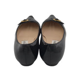 JIMMY CHOO PATENT LEATHER POINTED TOE FLATS LUXE SHOES BLACK 35.5
