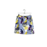 CHICO'S FLORAL SKORT ACTIVEWEAR YELLOW BLUE 0