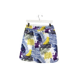 CHICO'S FLORAL SKORT ACTIVEWEAR YELLOW BLUE 0