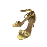 MICHAEL MICHAEL KORS LOGO HEEL ANKLE STRAP SHOES YELLOW 6.5M