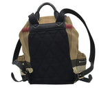 BURBERRY HOUSECHECK CANVAS BACKPACKW LUXE HANDBAG BROWN