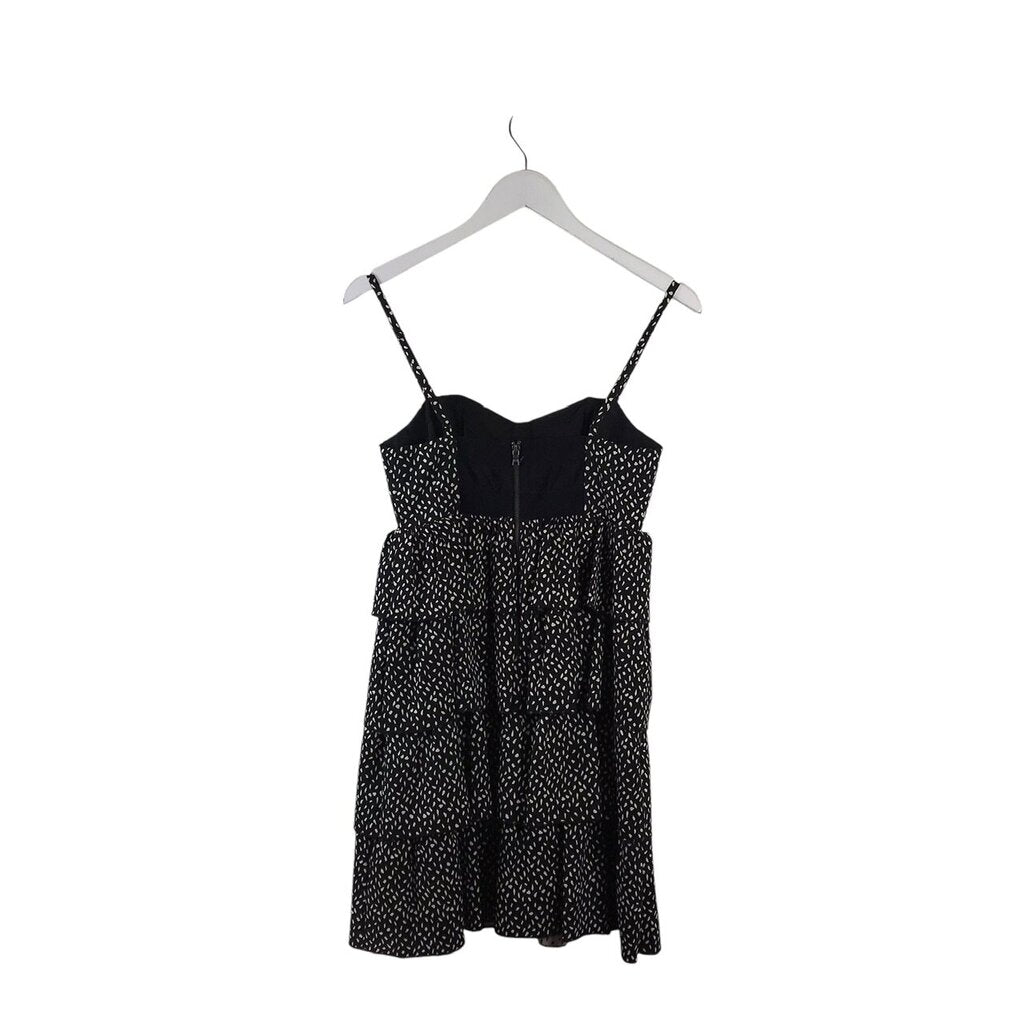 ALICE + OLIVIA DOTS SLEEVELESS DESIGNER DRESS BLACK WHITE 4