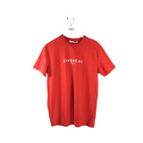 GIVENCHY LOGO TEE SHORT SLEEVE DESIGNER TOP RED WHITE SMALL
