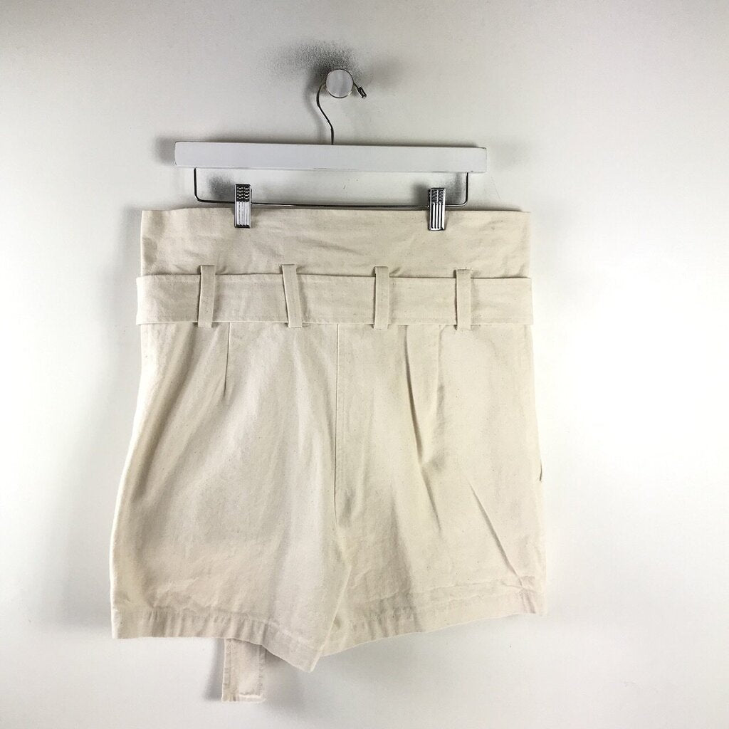 CARON CALLAHAN RET$260 BELT DESIGNER SHORTS BEIGE XXS