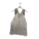 REBECCA TAYLOR SLEEVELESS DESIGNER TOP CREAM BLACK 8