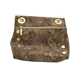 HAMMITT SNAKE PRINT CROSSBODY HANDBAG BROWN GOLD