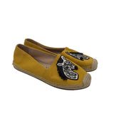 KATE SPADE RET$98 ZEBRA ESPADRILLE SHOES YELLOW TAN 7.5
