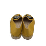 KATE SPADE RET$98 ZEBRA ESPADRILLE SHOES YELLOW TAN 7.5