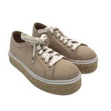PRADA ESPADRILLES SNEAKERS LUXE SHOES BEIGE 38