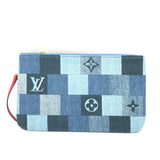 LOUIS VUITTON 2020 "PATCHWORK" POUCH LUXE ACCESSORIES BLUE