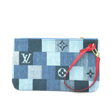 LOUIS VUITTON 2020 "PATCHWORK" POUCH LUXE ACCESSORIES BLUE