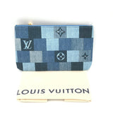 LOUIS VUITTON 2020 "PATCHWORK" POUCH LUXE ACCESSORIES BLUE