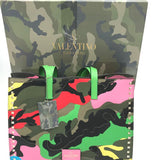 VALENTINO PSYCHEDELIC CAMO TOTE LUXE HANDBAG MULTI