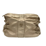 MCM DISTRESSED CHAIN SHOULDER HANDBAG GOLD