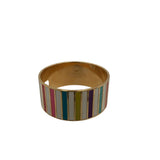 KATE SPADE RAINBOW STRIPED BANGLE BRACELET MULTI