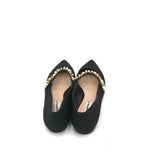 KARL LAGERFELD PARIS NOEL EMBELLISHED FLATS SHOES BLACK 8.5