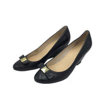 KATE SPADE BOW WEDGES SHOES BLACK 7.5